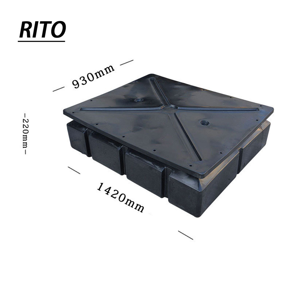 Marine Polyethylene Plastic Pontoon PE pontoon floats aluminum marina dock boat floating dock Modular Tank Black Pontoon