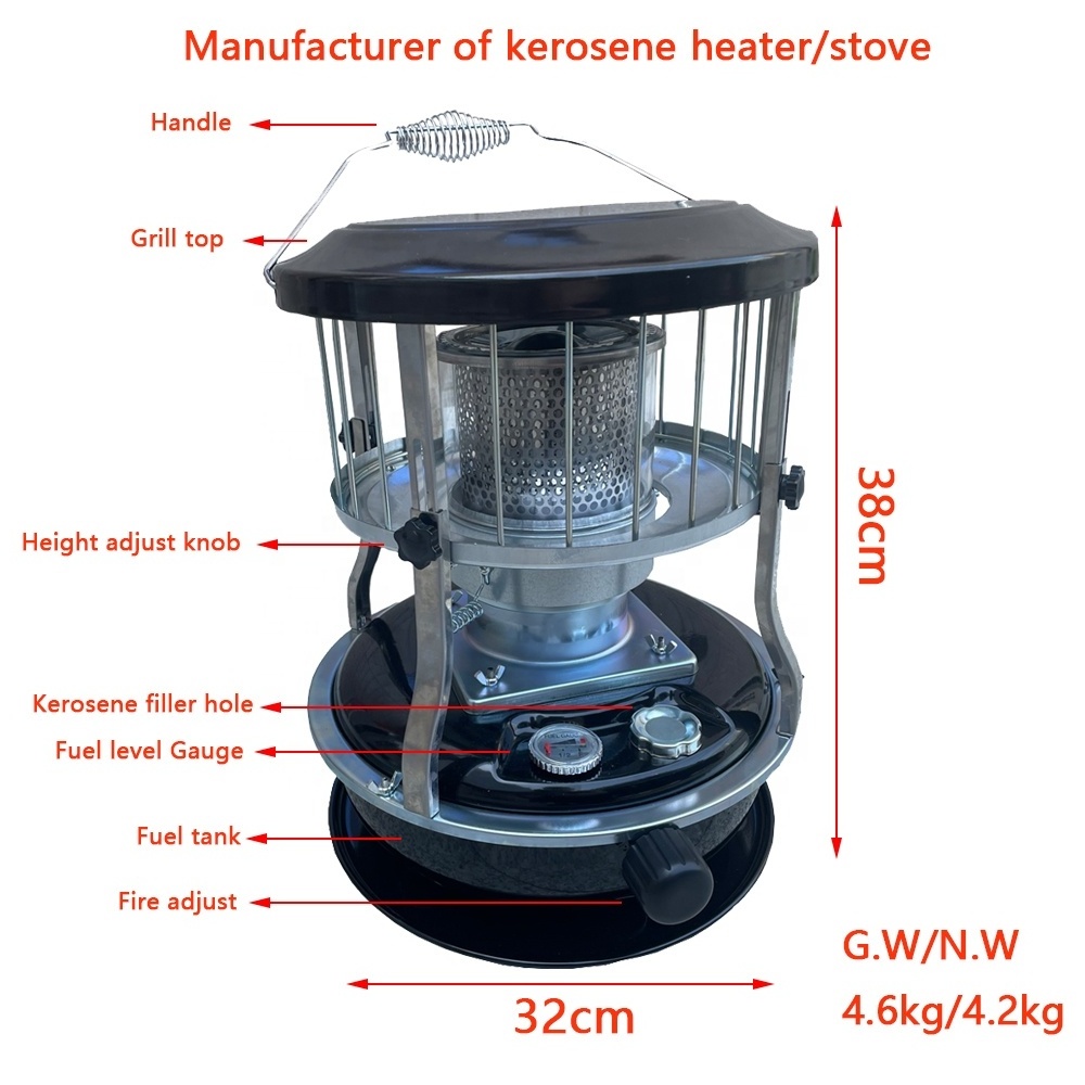 Hot Sale Kerosene Stove Heater, Mini Portable Stainless Steel Oil Heater with Automatic Extinguisher for Indoor Outdoor Camping