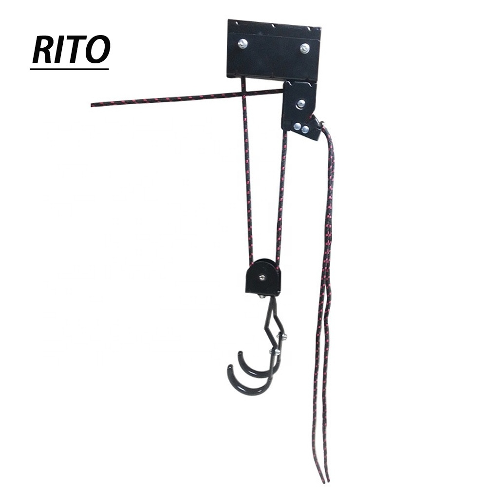 125 lbs capacity overhead pulley system ceiling lift garage roofing kayak hoist for canoe bike ladder storage