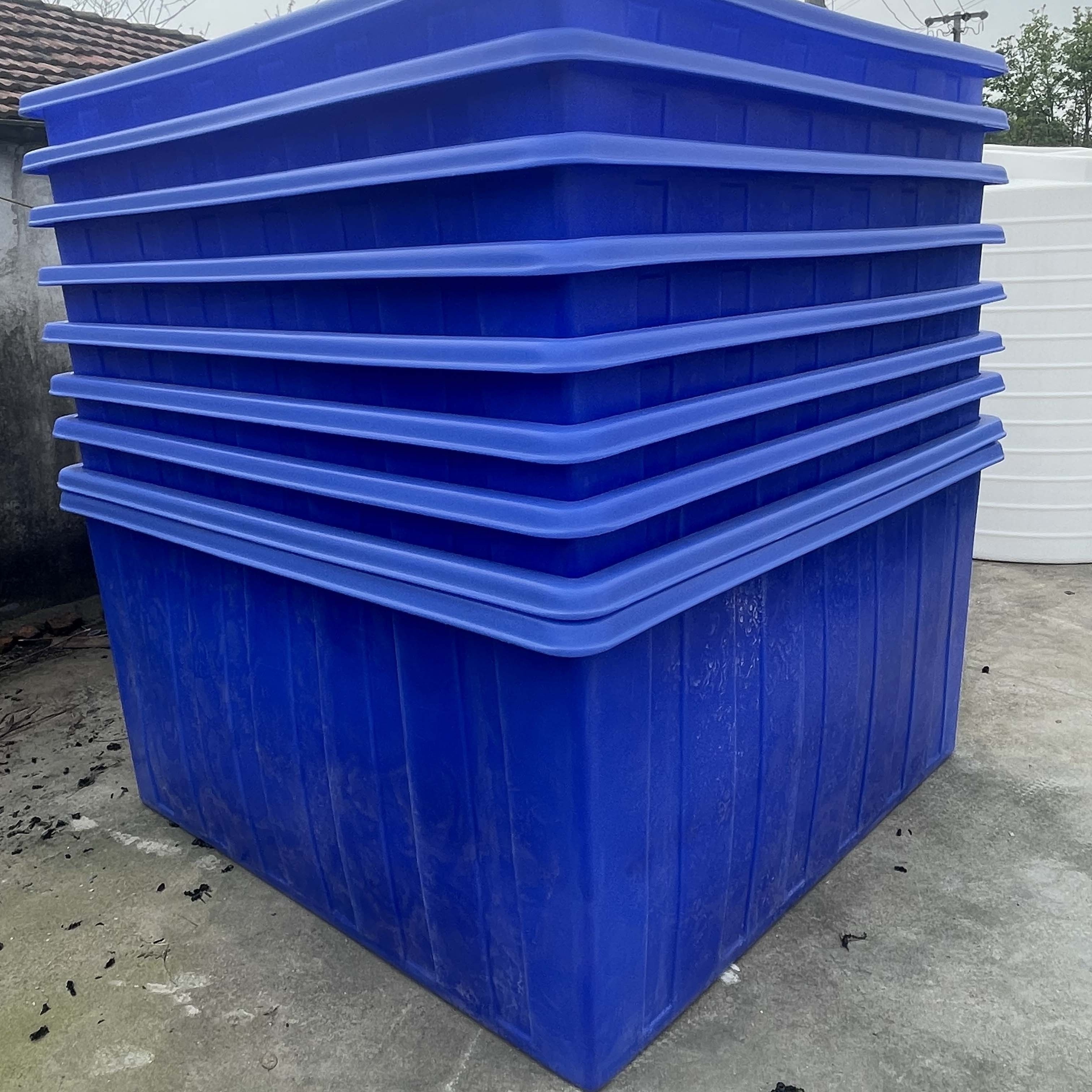 Polyethylene transport tank large open top live fish rectangular textile box for sale