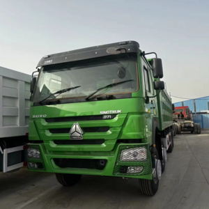 Sinotruk Howo Used 8x4 12-Wheel Green With Lowest Price Good Condition  Tipper Dumper Truck  For Load.