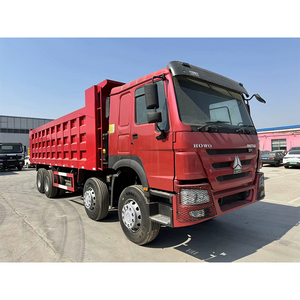 2020 Chinese Two Hand  Sinotruk Howo Red  8x4 371HP With High Performance Dumper Truck For Sale.