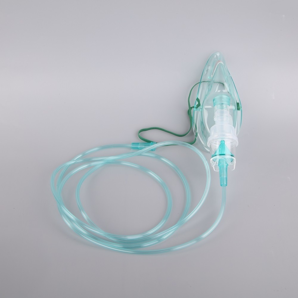 Medical Individually Wrapped Green Color Non-Toxic Pvc Disposable Oxygen Nebulizer Mask And Tubing