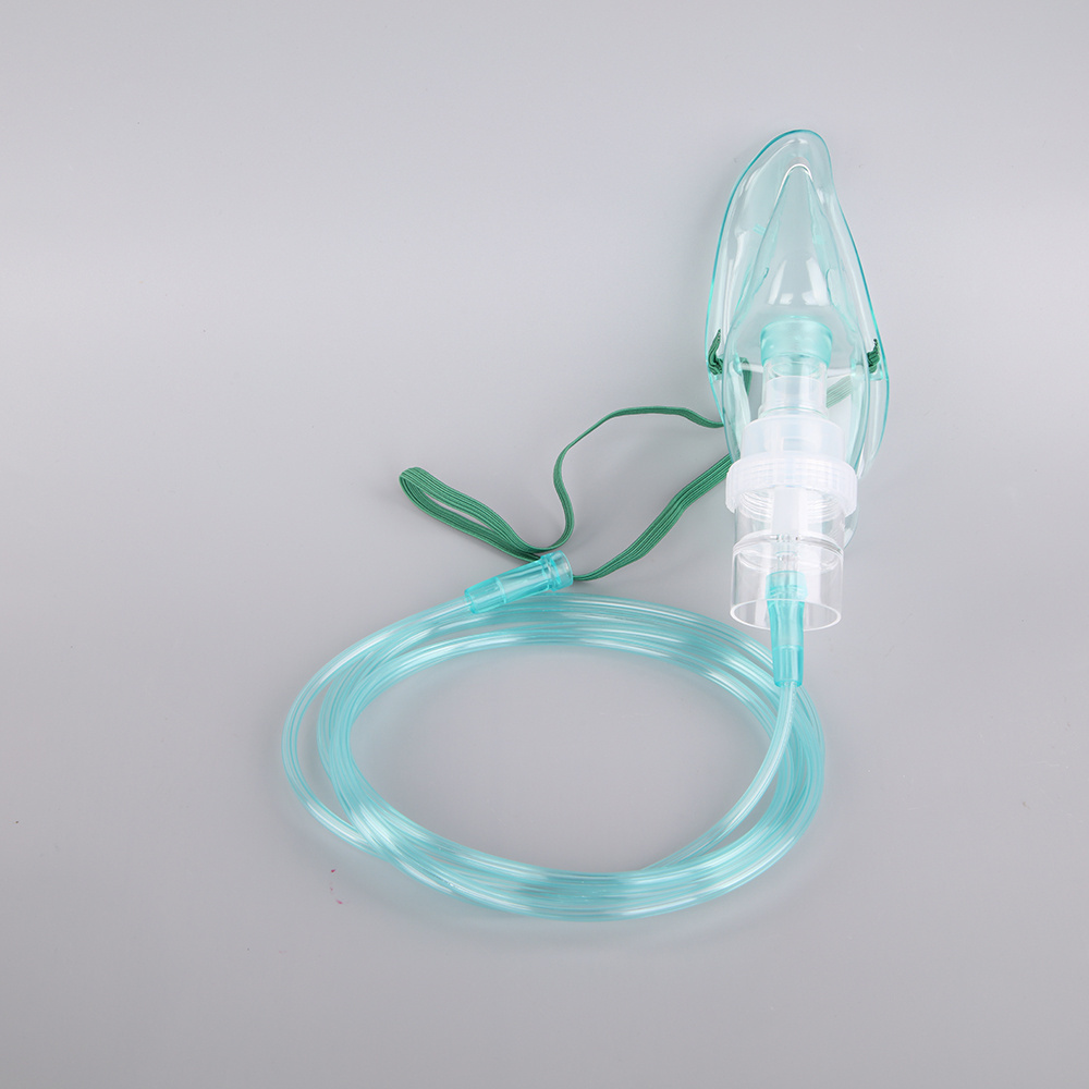 Medical Individually Wrapped Green Color Non-Toxic Pvc Disposable Oxygen Nebulizer Mask And Tubing