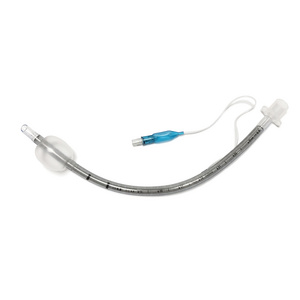 Medical Oral Nasal Wire Pvc High Volume  Soft Rounded Tip Transparent Curved Reinforced Endotracheal Intubation Tube