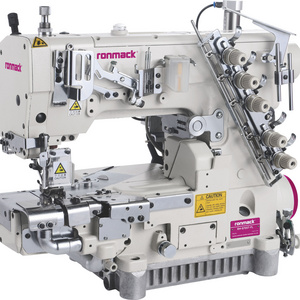 RONMACK RM-8700T-FL High Speed cylinder-bed Left Hand Knife Top&Bottom Feed Interlock Sewing Machine