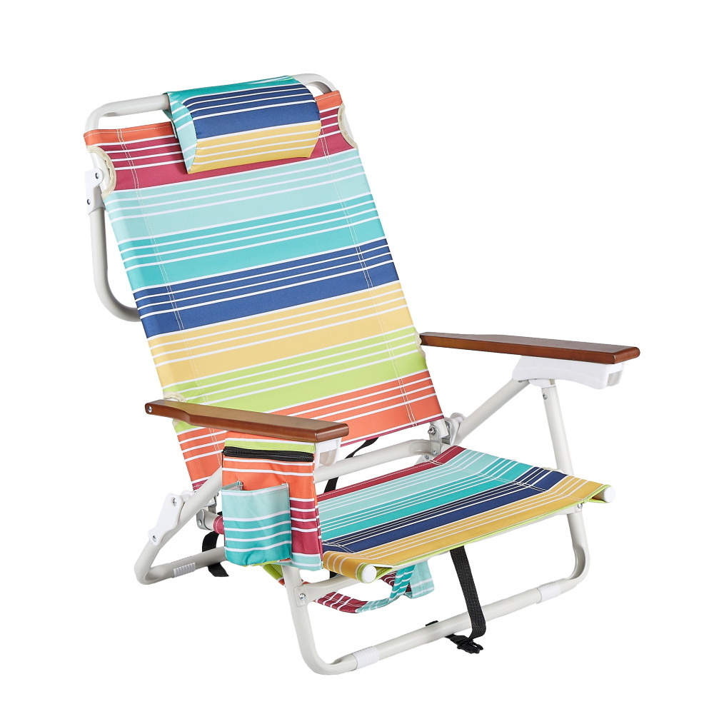 Adjustable Lounge Lay Flat Folding Backpack Beach Chair