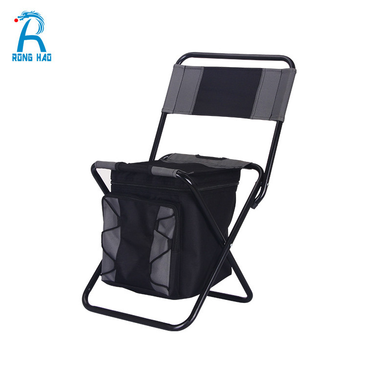 High Quality Backpack Folding Chair Outdoor Leisure Portable Fishing Chair With Cooler Bag