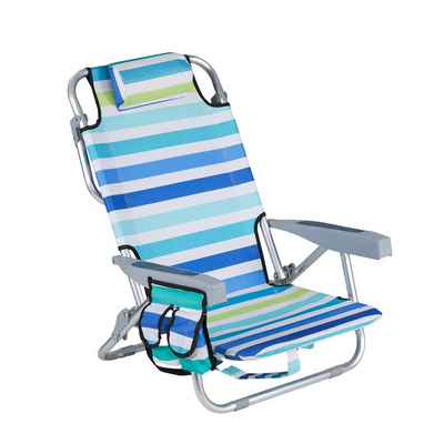 Adjustable Lounge Lay Flat Folding Backpack Beach Chair