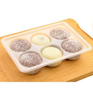 Wholesale disposable transparent plastic mochi donut boxes dessert cake food box packaging tray