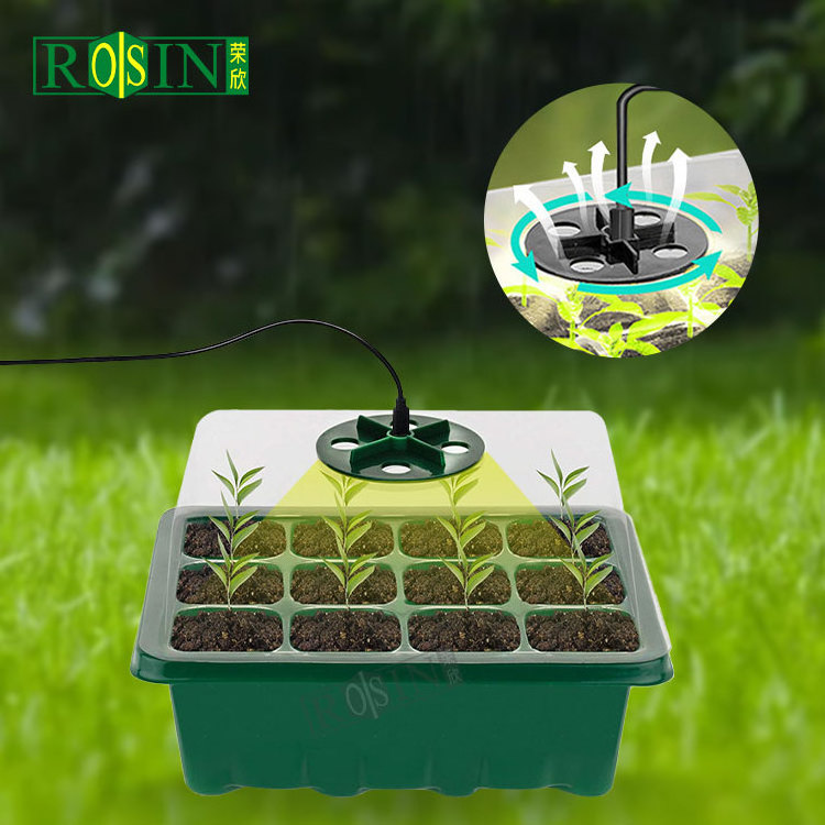 Custom 12 Cell Germination Seedling Starter Tray Kit Blister Garden  Nursery Plant Seed Planting Tray with Dome Grow Lights