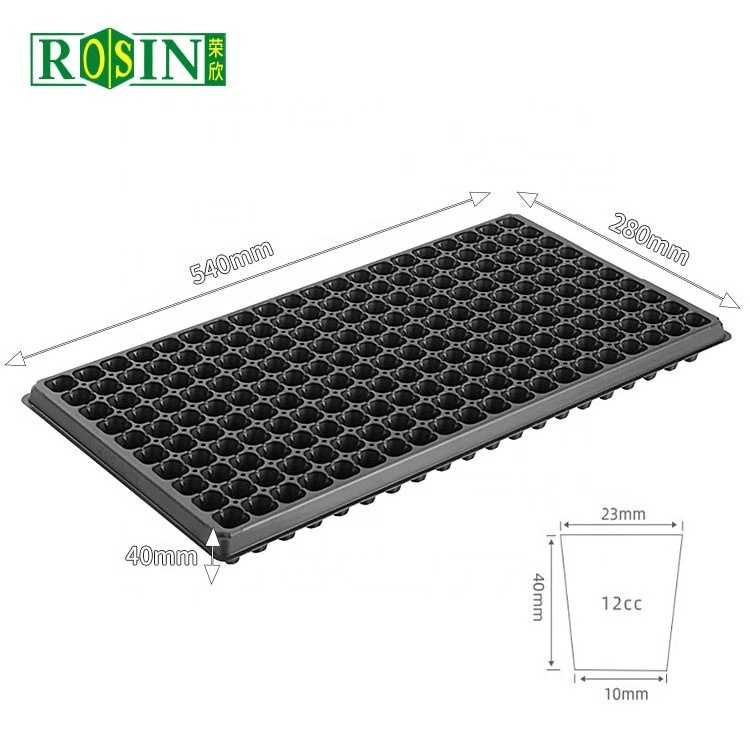 Large 200 Cells Reusable PS Black Plug Blister Seed Starter Trays For Plant Propagation Nursery Seedling