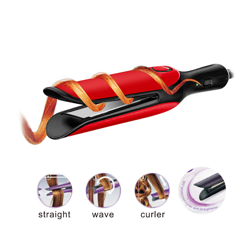 Royalmark Negative IonCordless Comb Portable Dual Purpose Fluffy Non-Harming Long Lasting Plate Automatic Curling Clamping Wand.