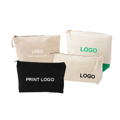 Canvas zipper makeup bags wholesale cheap
