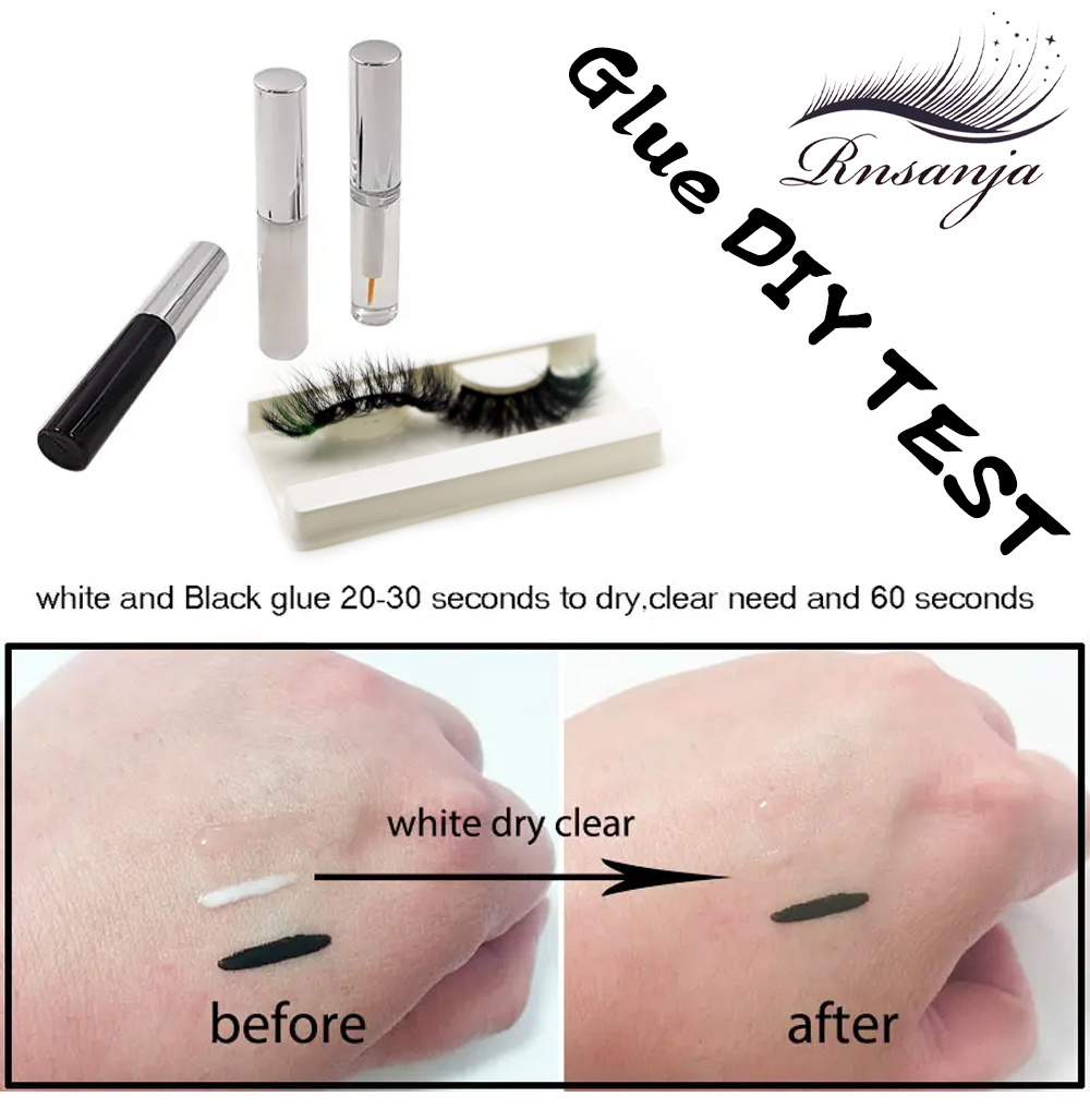 Private logo mink lash glue clear strong sticky eyelash glue own label eyelash glue