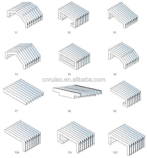 square or rectangular fabric bellows way covers guide rail protective bellows cover