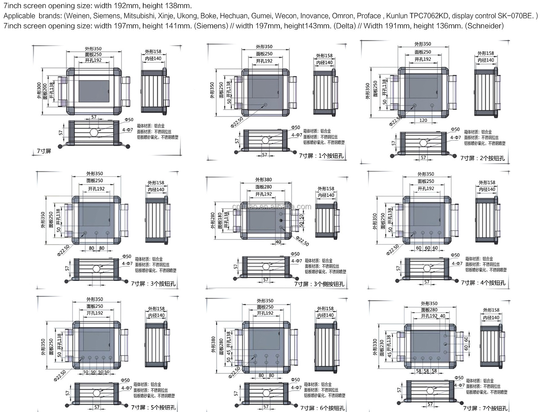 operating handheld enclosure control hmi panel cantilever industrial hmi panel box