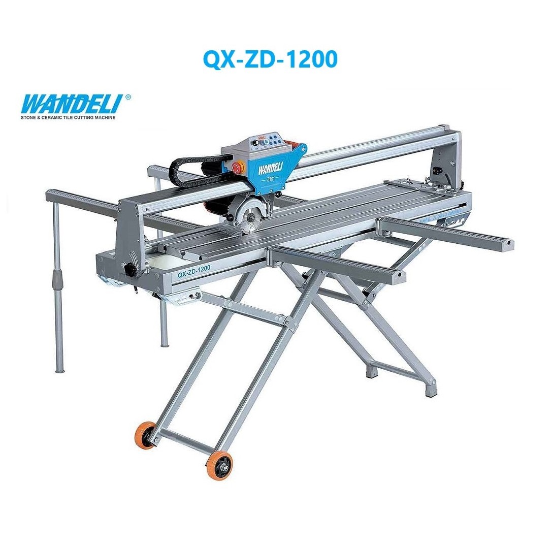 Wandeli automatic stone cutting machine qx-zd-1200 marble tile cutting machine, portable table saw cutting machine