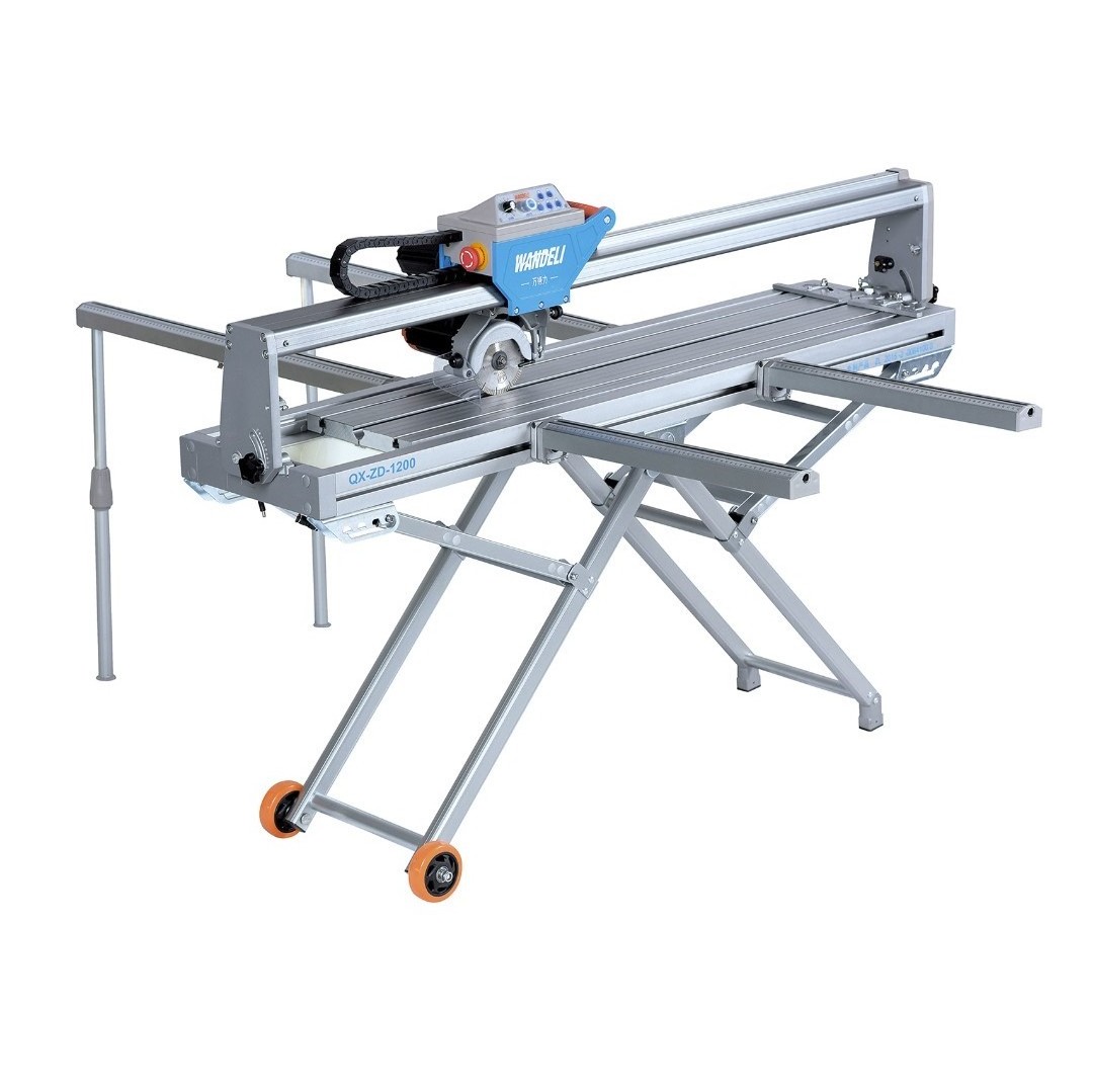 Wandeli automatic stone cutting machine qx-zd-1200 marble tile cutting machine, portable table saw cutting machine