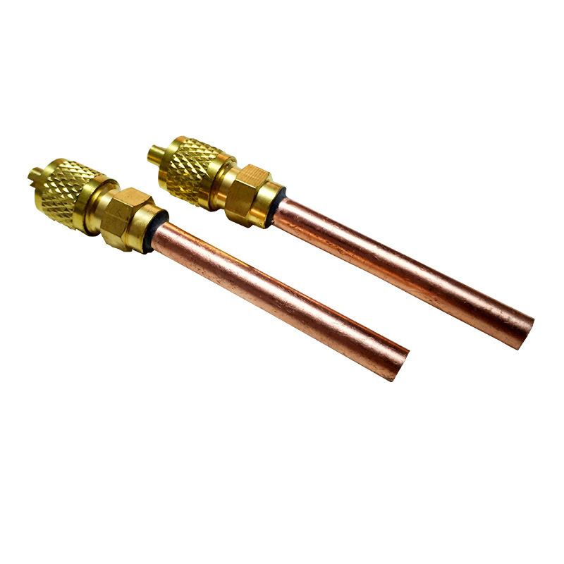 Air conditioner spare parts access valve copper tube charging valve