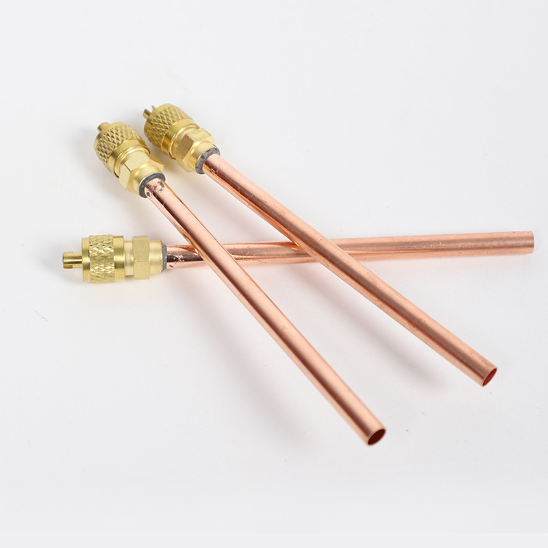 Air conditioner spare parts access valve copper tube charging valve