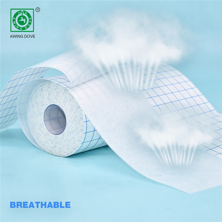 Hypoallergenic Elastic Stretch Breathable Wound Dressing Fixation Spunlace Non woven Single Coated Surgical bandage medical Tape