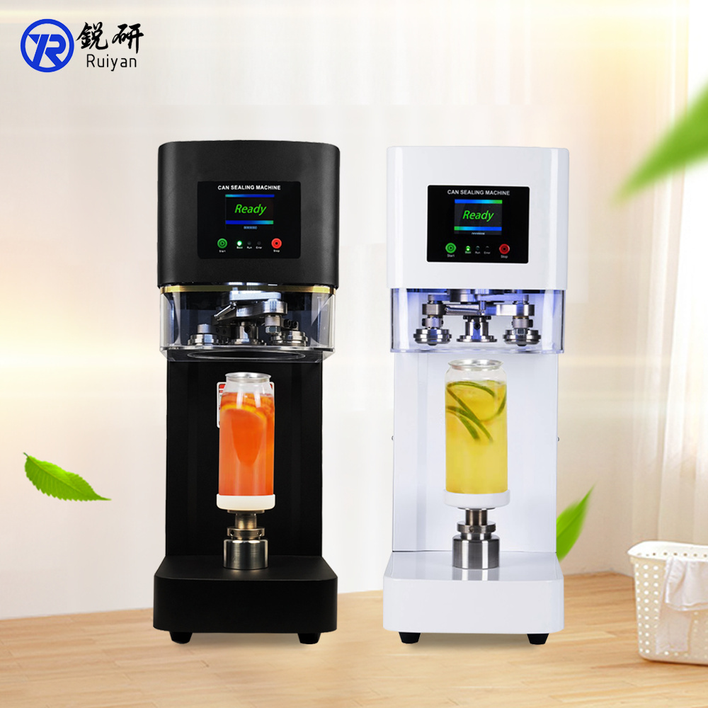 2023 Newest Soda Can Sealing Machine Automatic Tin Can Sealer with cup holder For Bubble Tea Shop Business