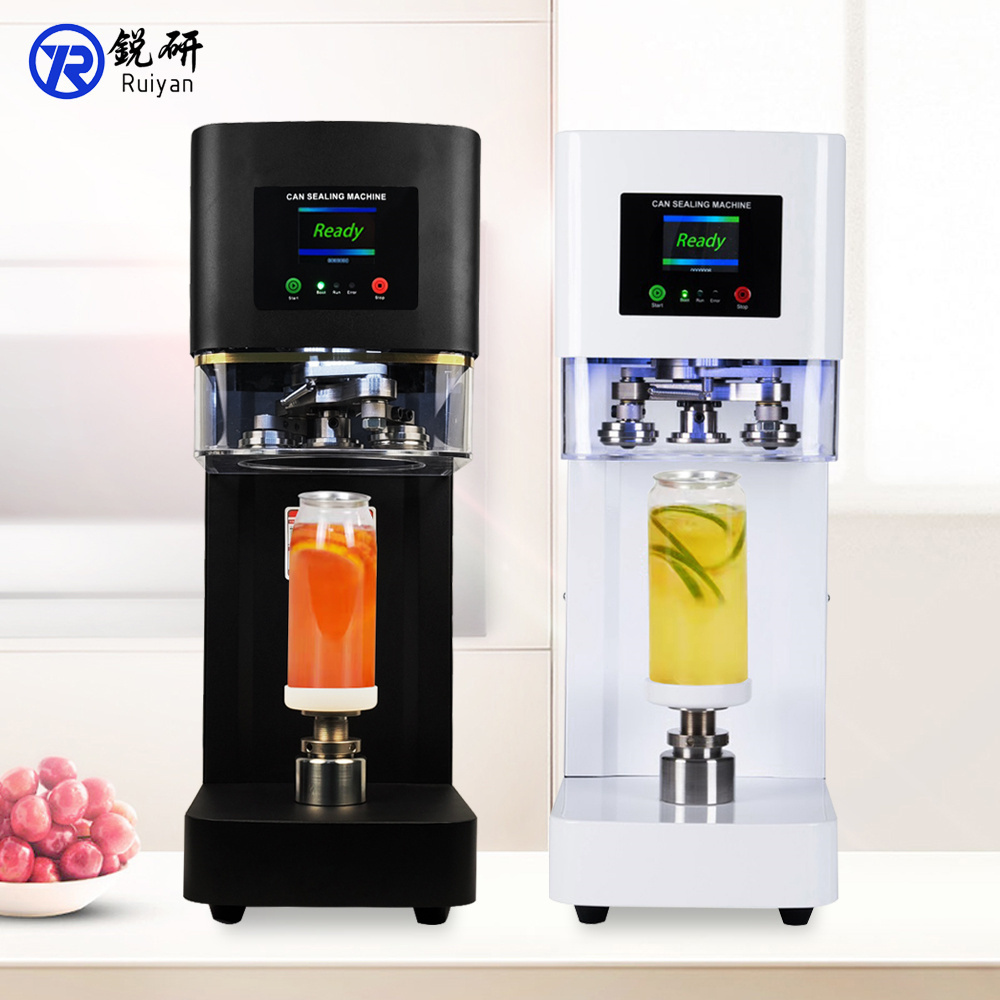 2023 Newest Soda Can Sealing Machine Automatic Tin Can Sealer with cup holder For Bubble Tea Shop Business