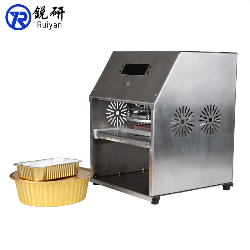 Food Grade Snack Take-away Manual Box Aluminum Foil Tray Sealing Seamer Machine Waterproof Greaseproof Packing Sealer Machine