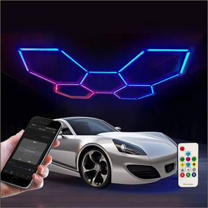 Hexagonal Led Light Detailing Lamp Workshop Car Washing Station Shop And Garage honeycomb Ceiling Led Lights