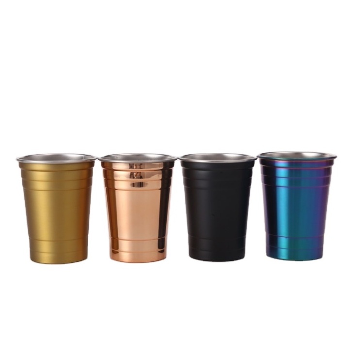 Custom Hot Sell Wine Tumbler 304 Stainless Steel Party Cups for Coffee and Beer Wholesale Beer Pong Cups