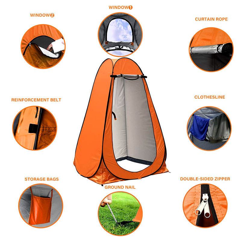 New Pop Up Privacy Tent Portable Outdoor Shower Tent Camp Toilet Changing Room Pod, Rain Shelter Inflatable Shower Tent