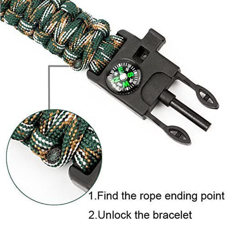 Handwoven Bracelets Polyester Outdoor Knife Climbing Lock Survival Paracord Bracelet