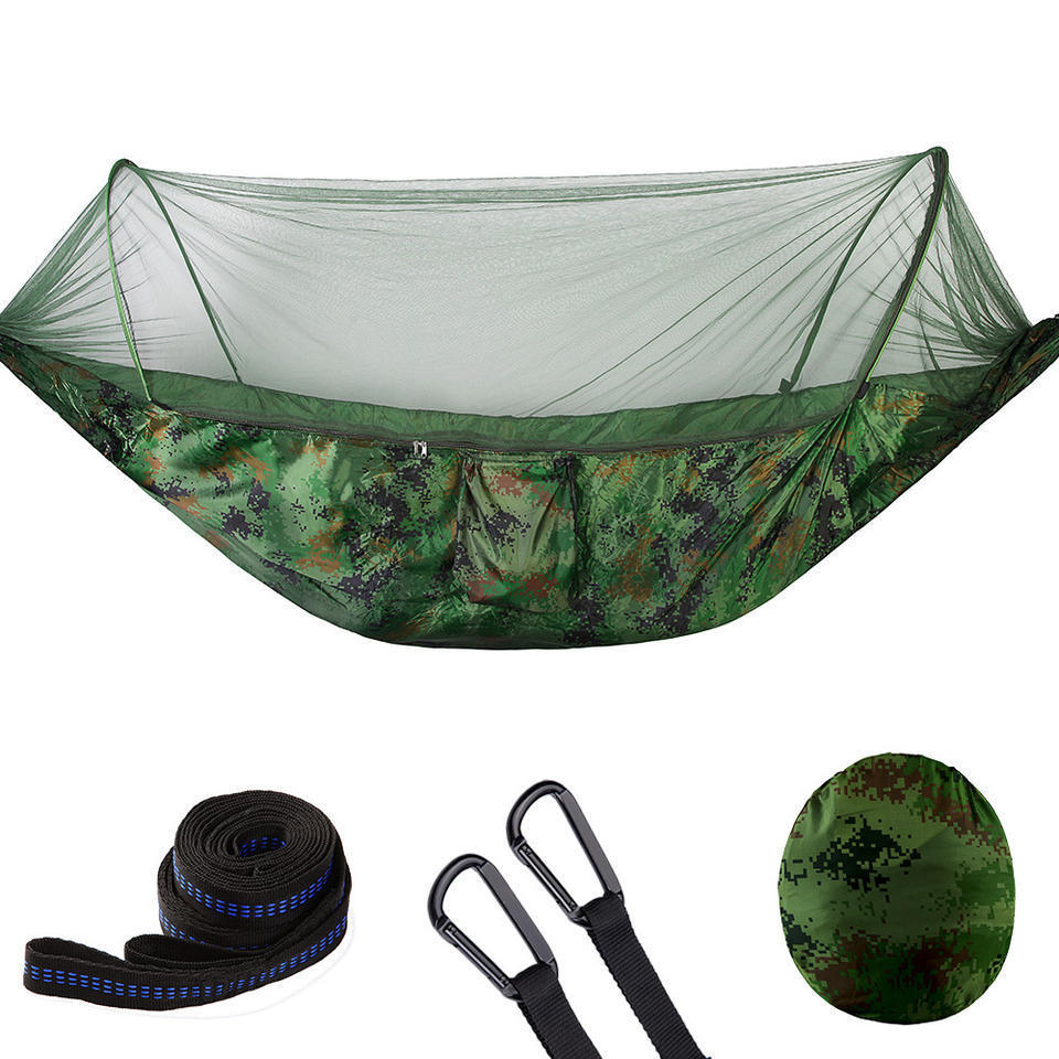 2024 Portable Outdoor Camping Hammock 1-2 Person Go Swing With Mosquito Net Hanging Bed Tourist Sleeping hammock