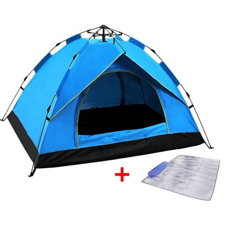 Pop Sell Direct Camping Hiking Beach Folding Automatic Popup Instant Camping Tent with Moisture-proof Pad Hammock