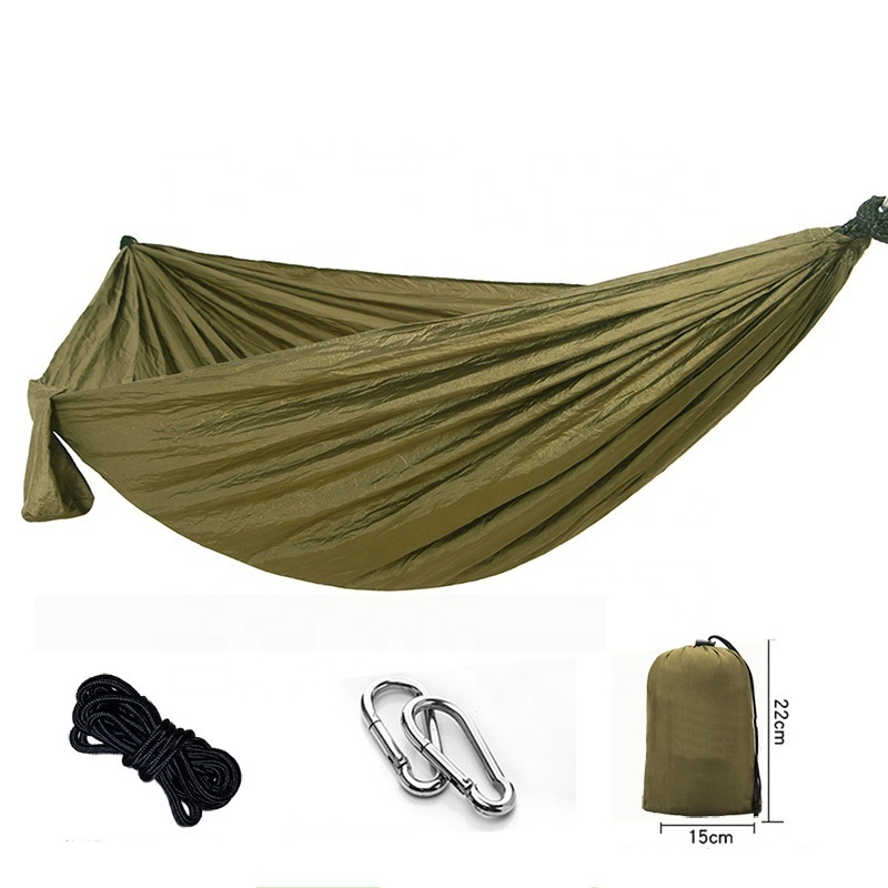 Camping Accessories Custom Logo Hiking Gear Ultralight Foldable Parachute Nylon Outdoor Portable Hitch Camping Hammock Swing