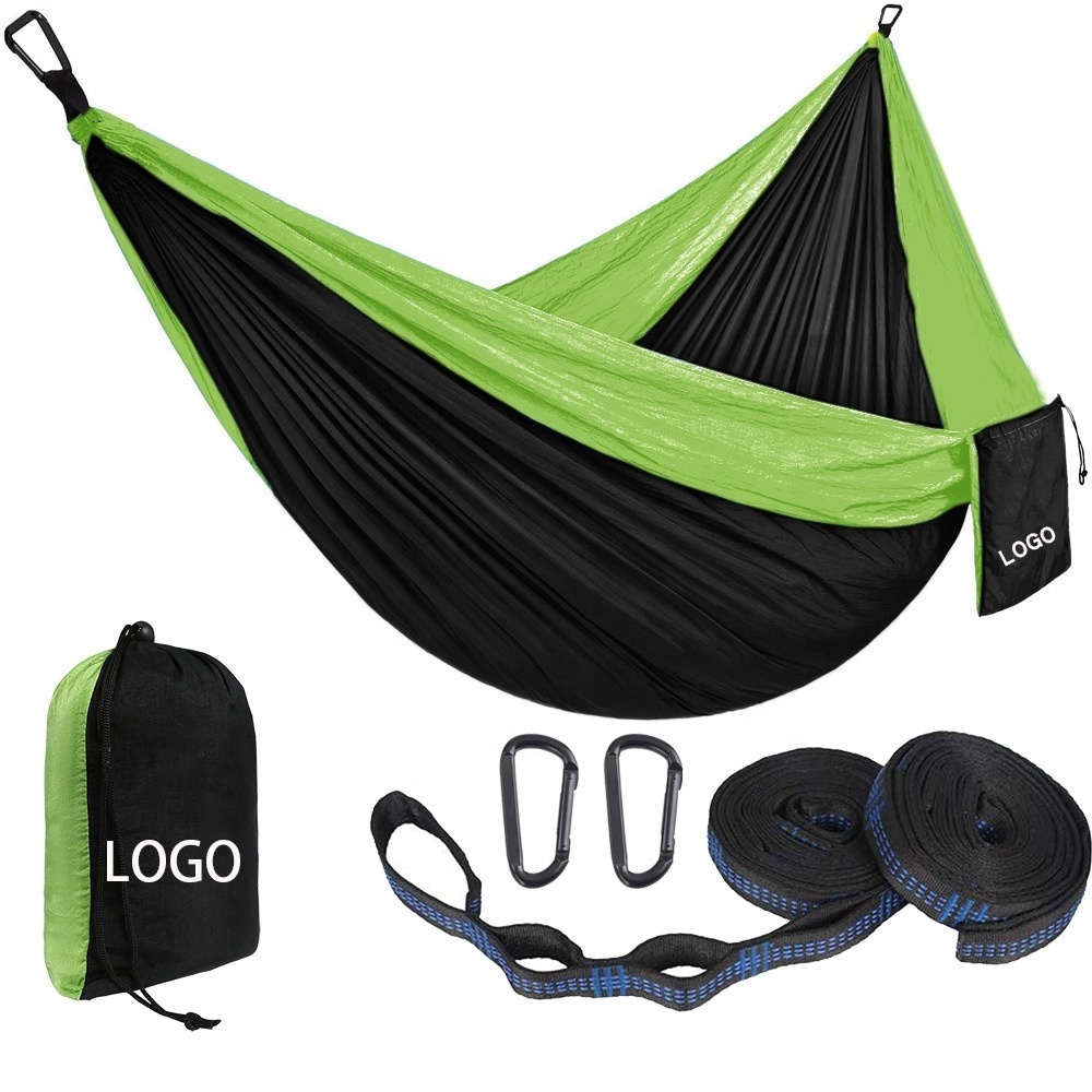 Camping Accessories Custom Logo Hiking Gear Ultralight Foldable Parachute Nylon Outdoor Portable Hitch Camping Hammock Swing