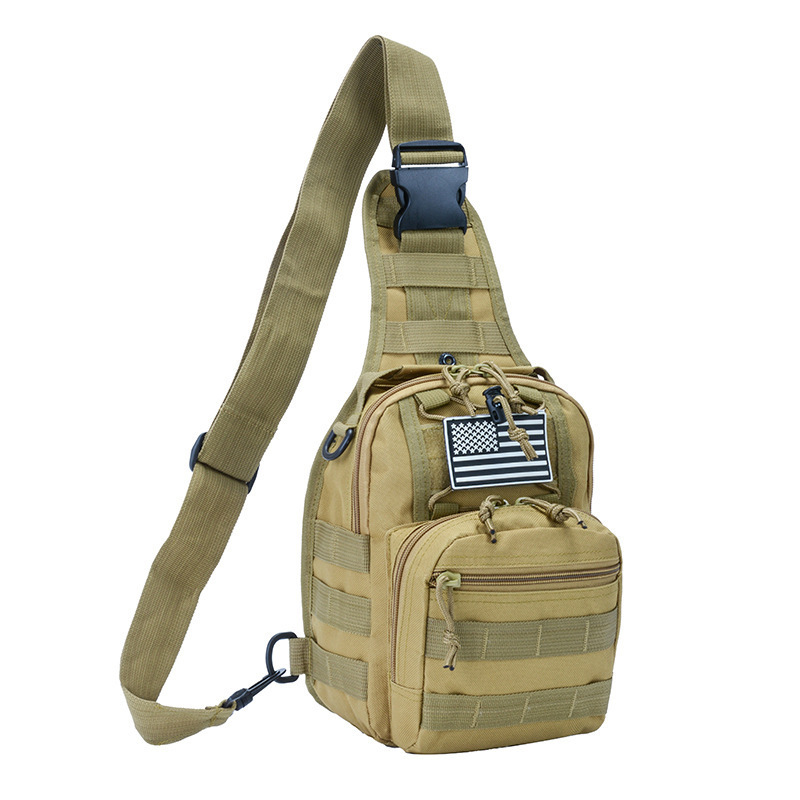 Small Bag Camouflage Oxford Fabric Diagonal Cross Shoulder Men Crossbody Sports Outdoor Tactical Chest Bag