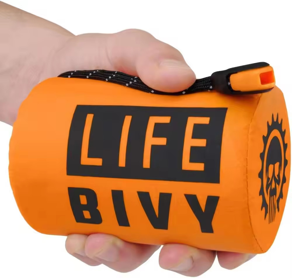 Customized Bivvy PE Emergency Sleeping Bag Survival Thermal Space Blanket Survival Gear for Outdoor Camping