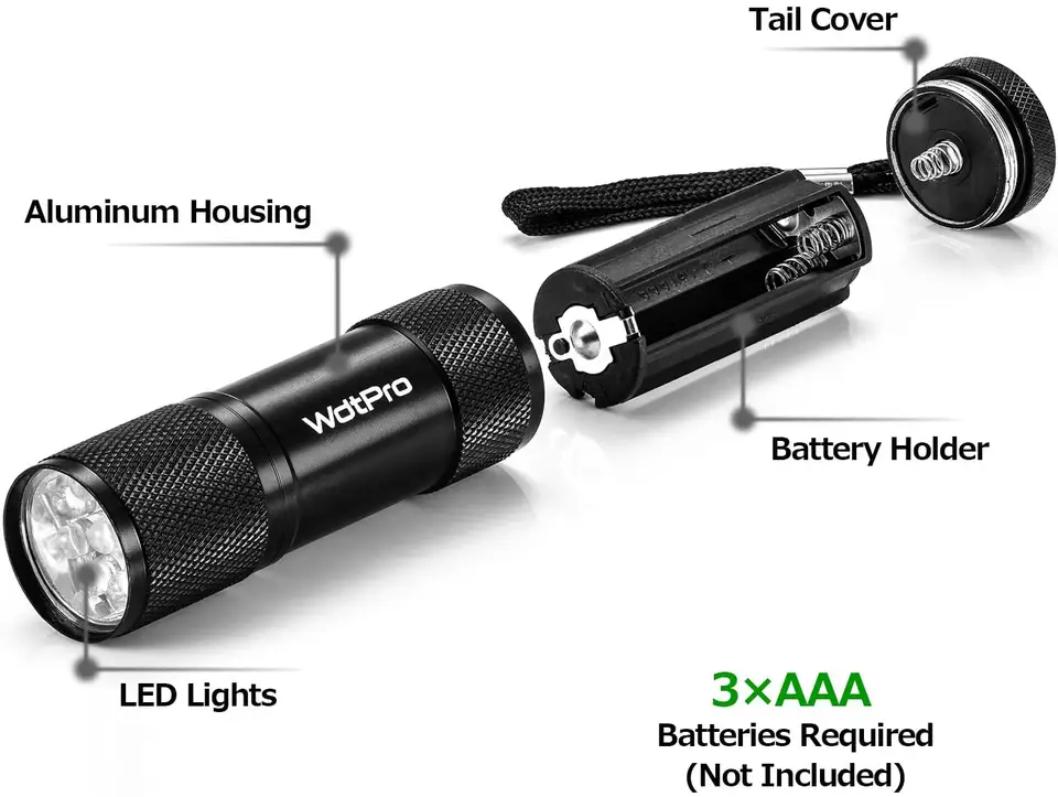 Powerful Portable Super Bright 9 LED Mini Flashlight Small Torch Pocket Lamp