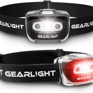 GearLight 2Pack LED Headlamp Outdoor Camping Headlamps with Adjustable Headband Headlight with 7 Modes