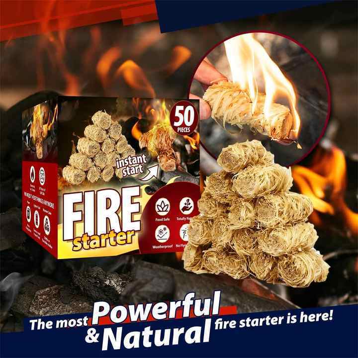 Wholesale 50 PCS Fire Starter Wool Charcoal Eco Firelighters Covers BBQ Lighter Fire Starter for Camping Picnic