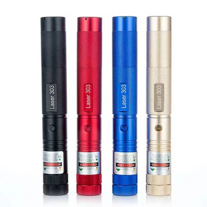 4 Color Laser Pointers Rechargeable 303 Star Laser with 18650 battery and Safety Lock Red Blue Gold Purple Laser Pointer