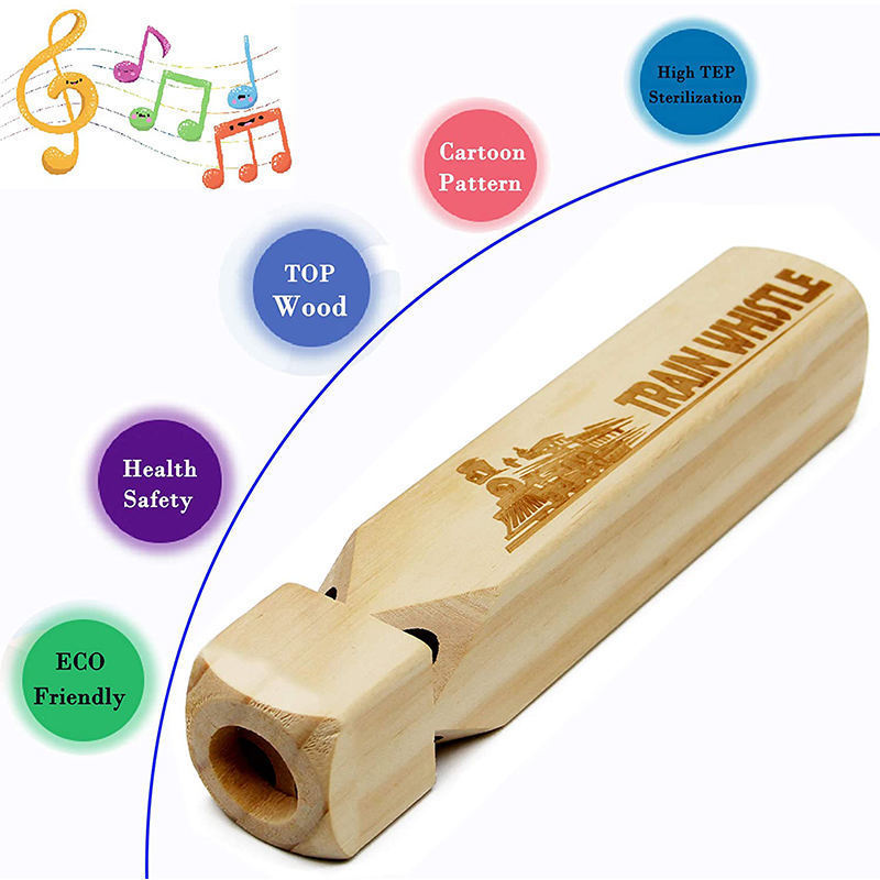 Train Whistles Wooden Train Whistle for Kids 4 Tones Wood Train Whistle for Party Favour Party Supplies