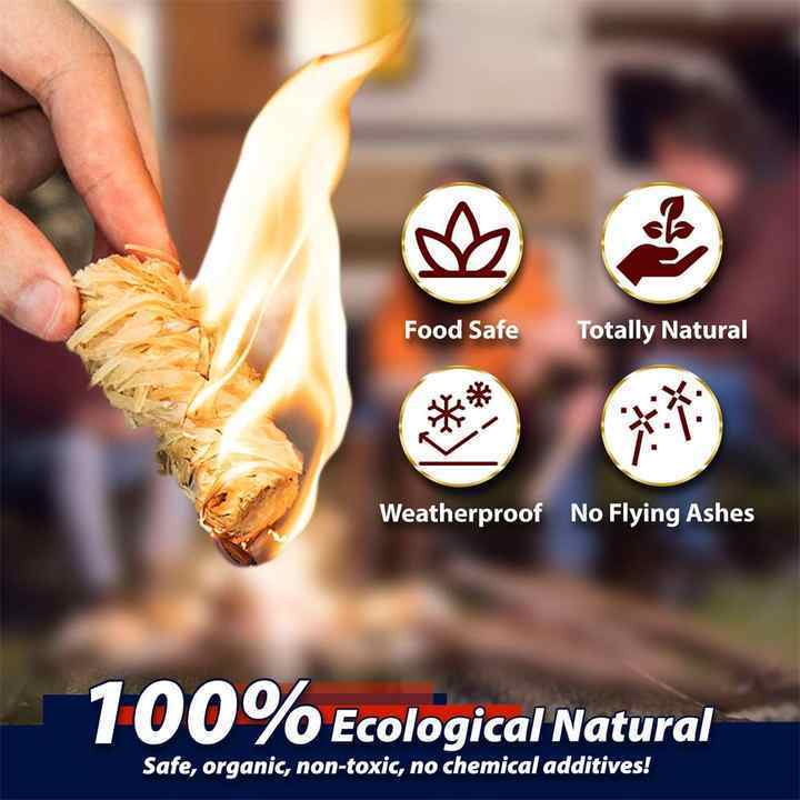 Wholesale 50 PCS Fire Starter Wool Charcoal Eco Firelighters Covers BBQ Lighter Fire Starter for Camping Picnic