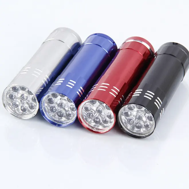 Powerful Portable Super Bright 9 LED Mini Flashlight Small Torch Pocket Lamp