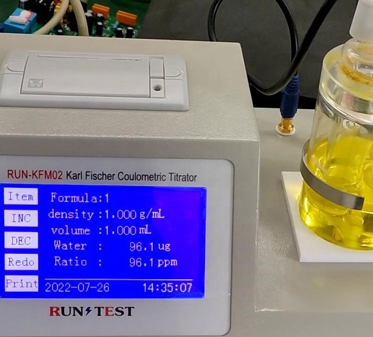 Intelligent Coulometric Karl Fischer Titrator Oil Trace Water Content Tester Moisture Analyzer