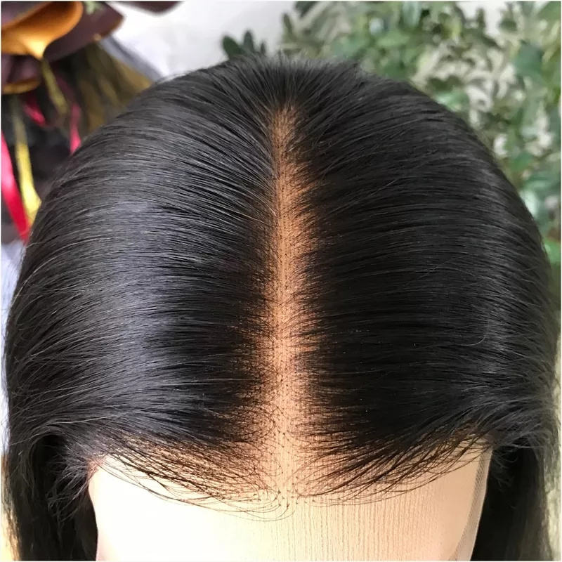 factory wholesale lace front synthetic wig long straight front lace wig cheap fiber synthetic hair wig