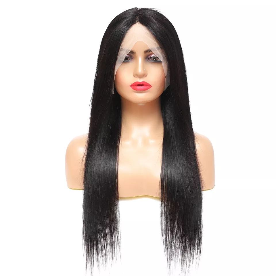 factory wholesale lace front synthetic wig long straight front lace wig cheap fiber synthetic hair wig