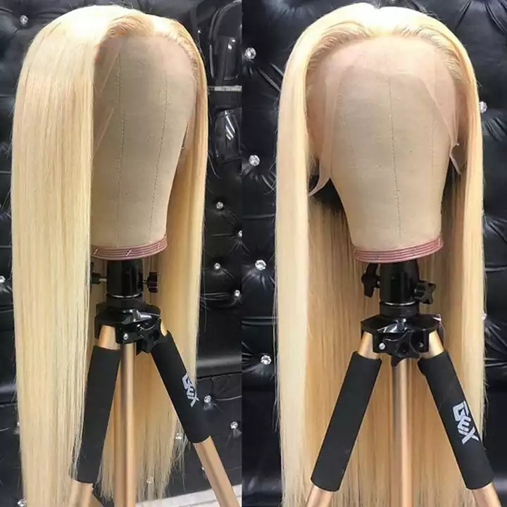 12A Raw Hair Blonde Peruvian Wig Lace Front 13X4 13X6 HD Transparent Full Lace Frontal 613 Human Hair Wig